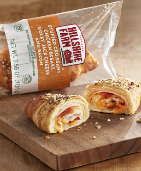 Chicken Breast, Colby Jack Cheese and Bacon stuffed croissant