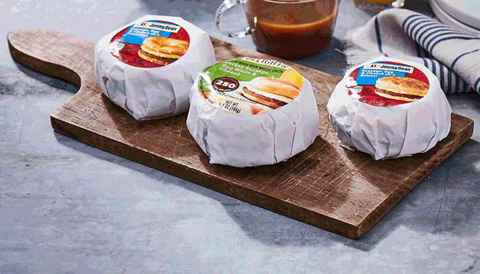 Convenience option gif with hot dogs, breakfast sandwiches and their logos