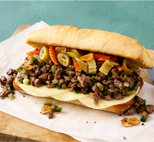 Sweet & Spicy Pepper Steak Sando