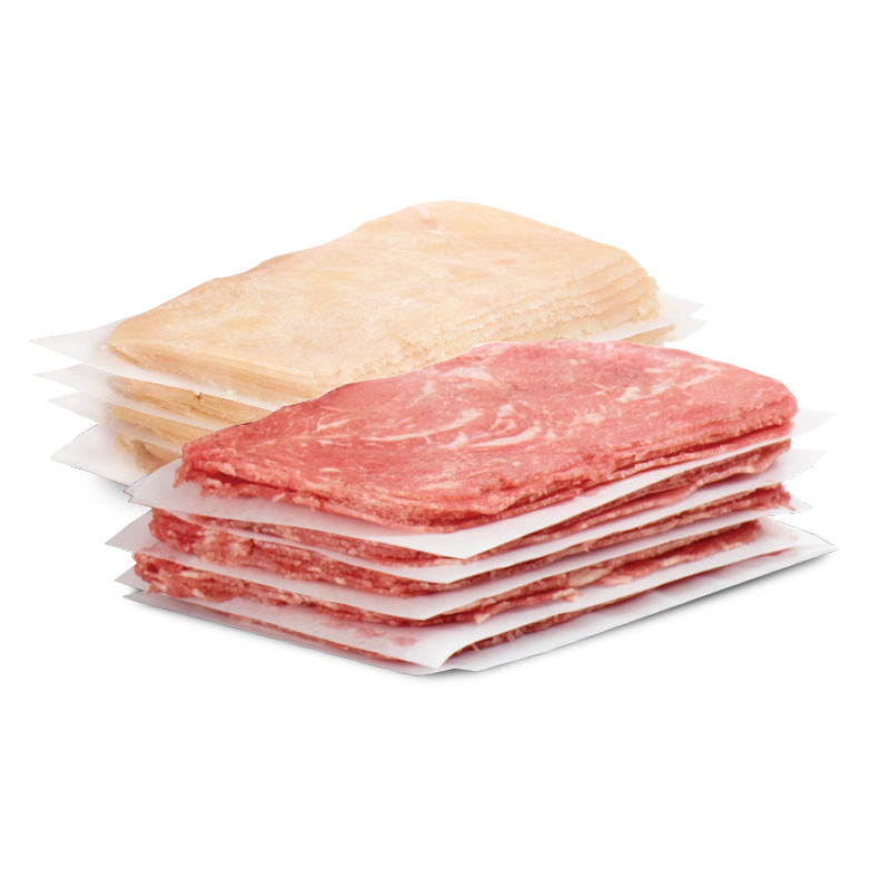 Philly and Chicken stacked flat steaks