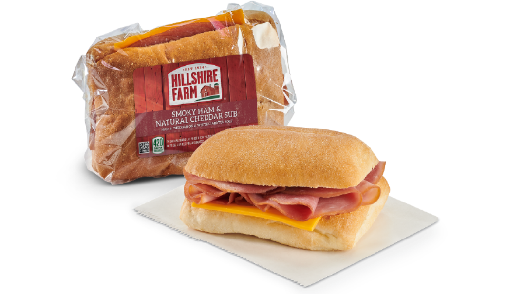 Smokey Ham and natural cheddar sub