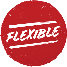 Image that says "flexible."