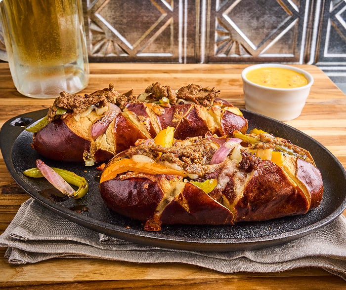 Philly Pull Apart Pretzel Roll