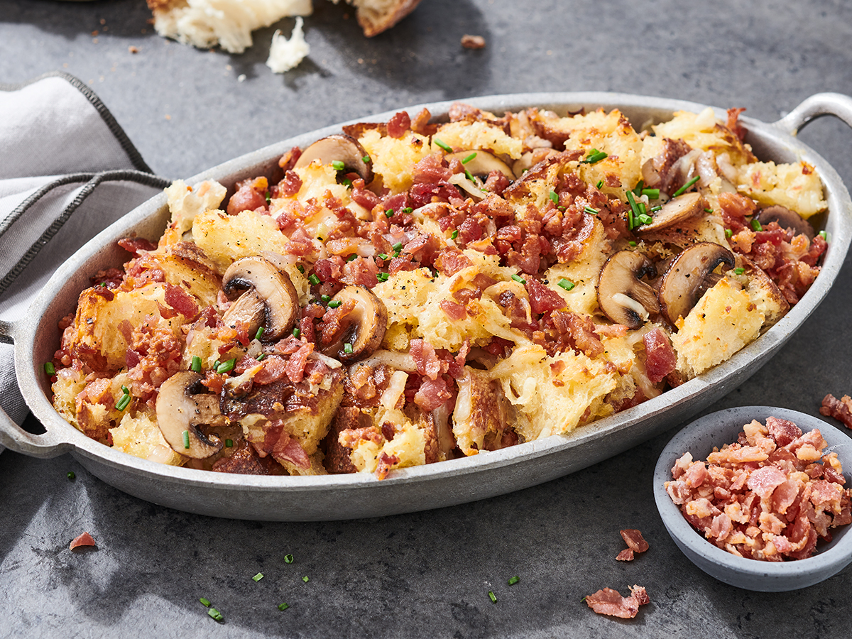 Bacon Mushroom Swiss Breakfast