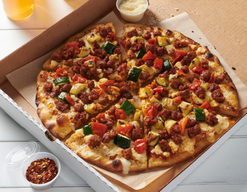Chorizo Breakfast Flatbread featuring Hillshire Farm® All Natural* Pork Chorizo Crumbles