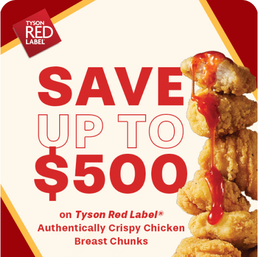 Tyson Red Label® Authentically Crispy Chicken Breast Chunks