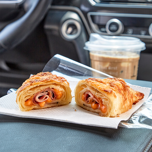 Ham and Cheese stuffed croissant