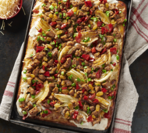 Sicilian Style Pizza ready to serve