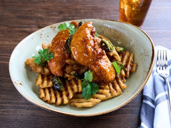Honey Chipotle chicken & waffle fries