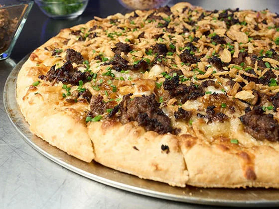 The French Onion Pizza Plated