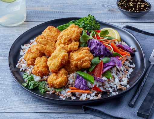 Crispy Chicken and Vegetable Bowl Recipe