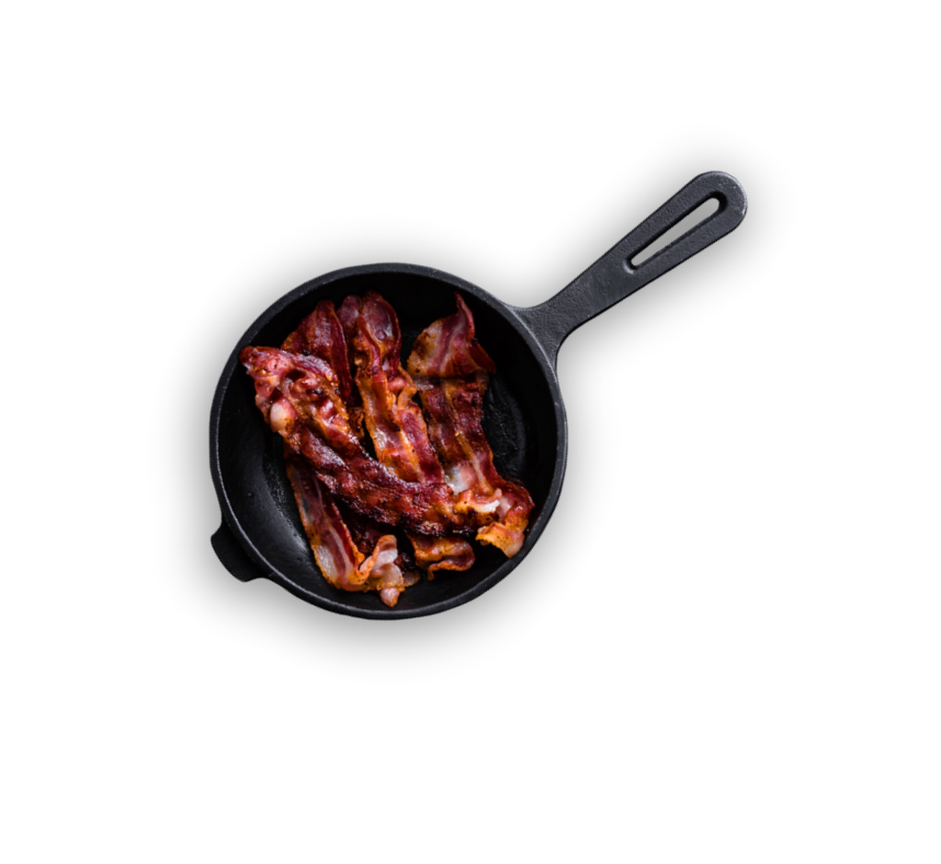 Bacon in a cast iron skillet