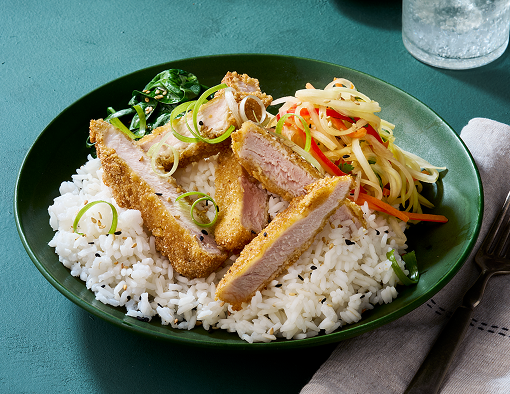 Filipino Pinipig Pork Bowl