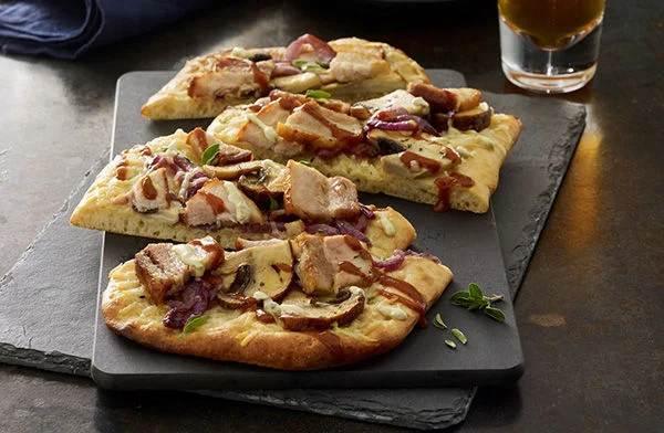 Spanish Tapas inspired Pork Belly Flatbread Pizza